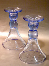 GLASS CANDLEHOLDERS